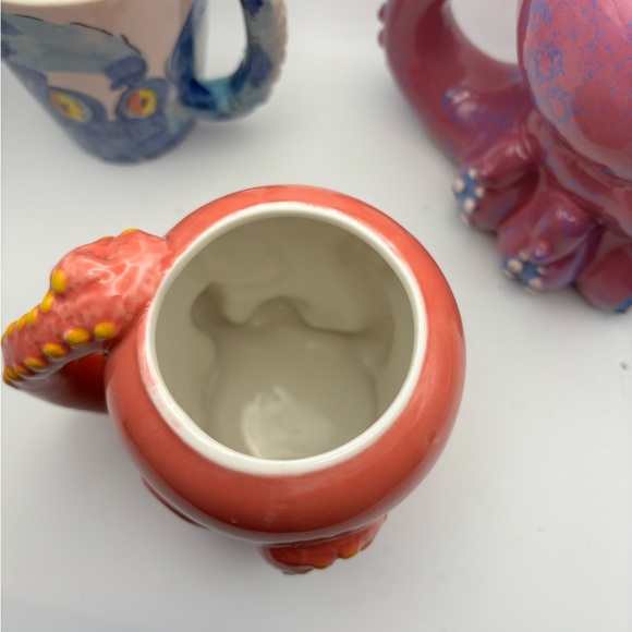 Oceanic Charm Ceramic Mug Trio - Blue, Pink, and Purple - Picture 16 of 16